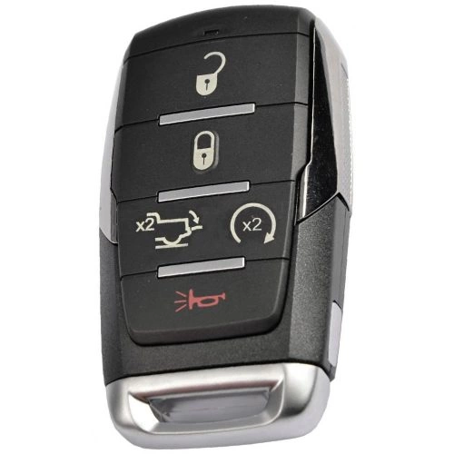 JEE6T1-Black-Gold Plating- Car Key Cover For Jeep Dodge