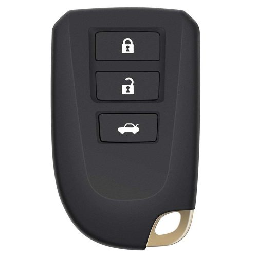 TOI1T1-Black-Silver Plating- Car Key Cover For Toyota