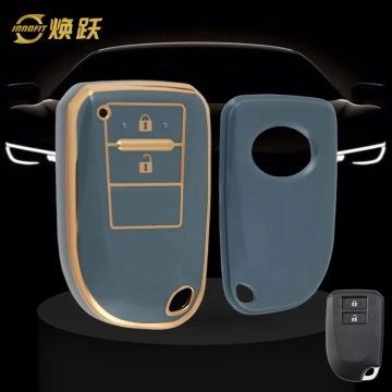 TOI2T1-Granny Grey-Gold Plating- Car Key Cover For Toyota