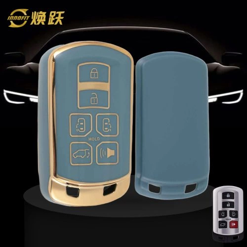 TOL1T1-Granny Grey-Gold Plating- Car Key Cover For Toyota