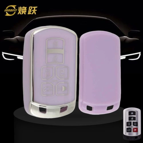 TOL1T1-Purple-Silver Plating- Car Key Cover For Toyota