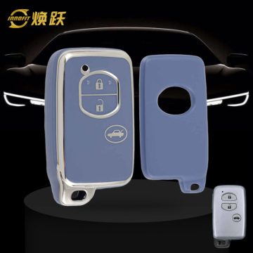 TOG1T1-Light Blue-Silver Plating- Car Key Cover For Toyota Crown