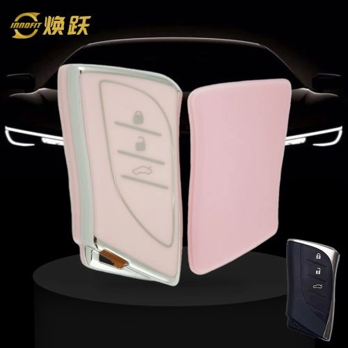 LEB1T1-Pink-Silver Plating- Car Key Cover For Lexus