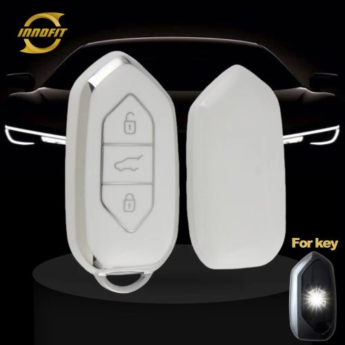 TGA1T1-White-Silver Plating- Car Key Cover For Togg
