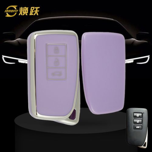 LEA1T1-Purple-Silver Plating- Car Key Cover For Lexus
