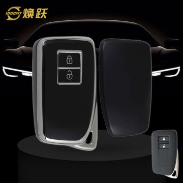 LEA2T1-Black-Silver Plating- Car Key Cover For Lexus