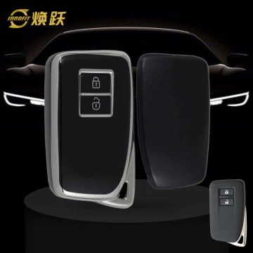 LEA2T1-Black-Silver Plating- Car Key Cover For Lexus