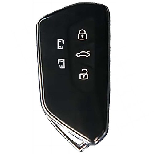 VOC3T1-White-Silver Plating- Car Key Cover For Volkswagen skoda