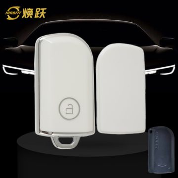 PAA1T1-White-Silver Plating- Car Key Cover For Pandect
