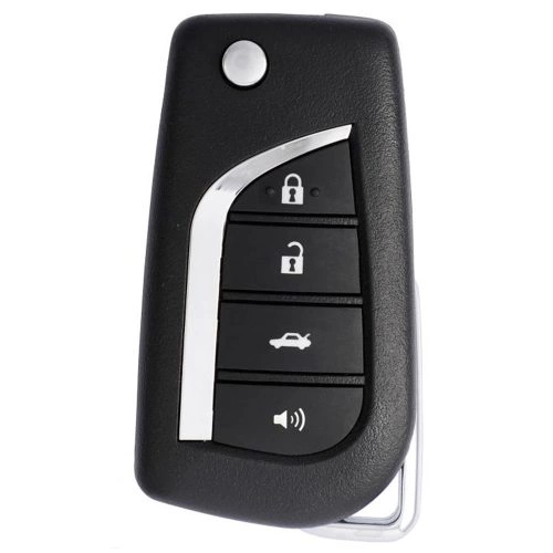 TOA3T1-Black-Metal Gray Plating- Car Key Cover For Toyota