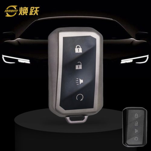 NIL1T1-Black-Metal Gray Plating- Car Key Cover For Nissan