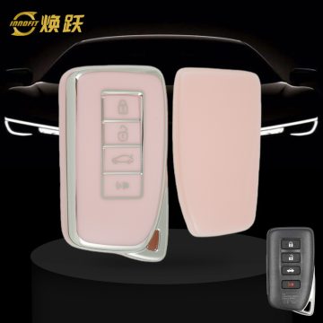 LEA3T1-Pink-Silver Plating- Car Key Cover For Lexus