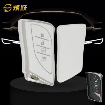 LEB2T1-bianco-placcatura argento-copertura della chiave dell'auto per Lexus