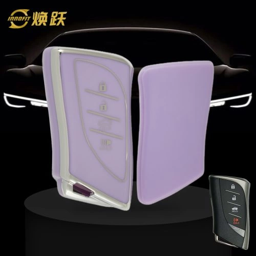 LEB2T1- 보라색-은도금- 렉서스 용 자동차 키 커버