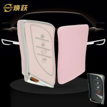 LEB2T1-Pink-Silver Plating- Car Key Cover For Lexus