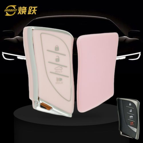 LEB2T1- 핑크-실버 도금- 렉서스 용 자동차 키 커버