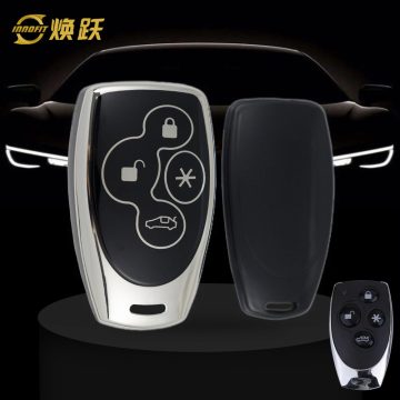UNZ1T1-Black-Silver Plating- Universal Refit Car Key Cover