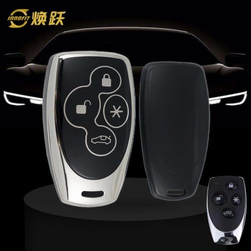 UNZ1T1-Black-Silver Plating- Universal Refit Car Key Cover