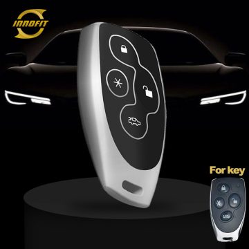 UNZ2T1-Black-Silver Plating- Universal Refit Car Key Cover