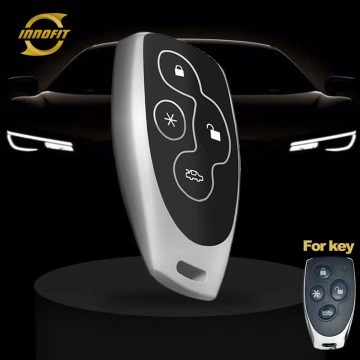 UNZ2T1-Black-Silver Plating- Universal Refit Car Key Cover
