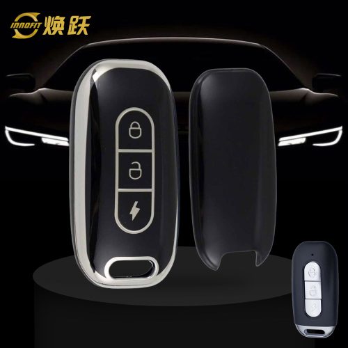 AAA1T1-Black-Silver Plating- Car Key Cover For Aima TAILG