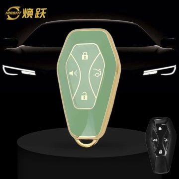 BIE1T1-Green-Gold Plating- Car Key Cover For BAIC