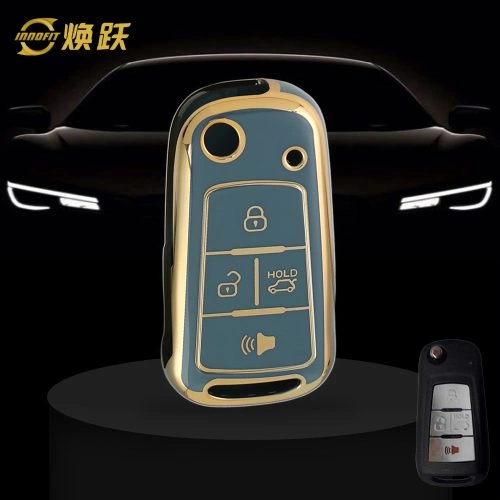 PRB2T1-Granny Grey-Gold Plating- Car Key Cover For Proton