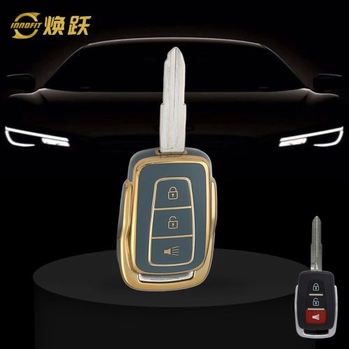 PRC1T1-Granny Grey-Gold Plating- Car Key Cover For Proton