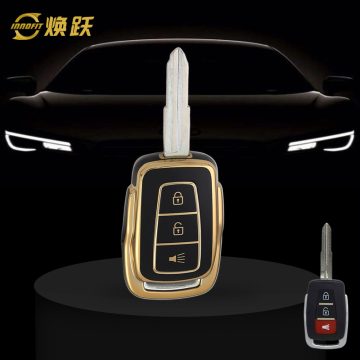 PRC1T1-Black-Gold Plating- Car Key Cover For Proton