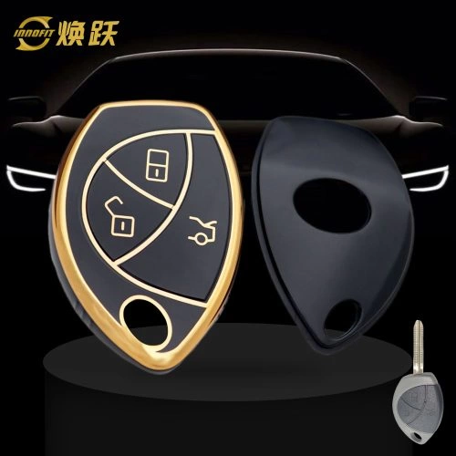 TOV1T1-Black-Gold Plating- Car Key Cover For Toyota