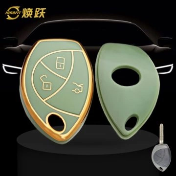 TOV1T1-Green-Gold Plating- Car Key Cover For Toyota