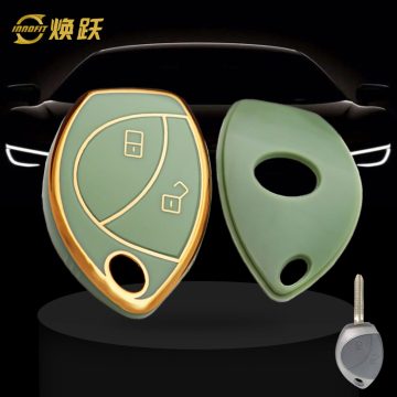 TOV2T1-Green-Gold Plating- Car Key Cover For Toyota