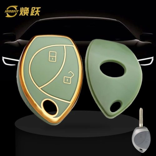 TOV2T1-Green-Gold Plating- Car Key Cover For Toyota