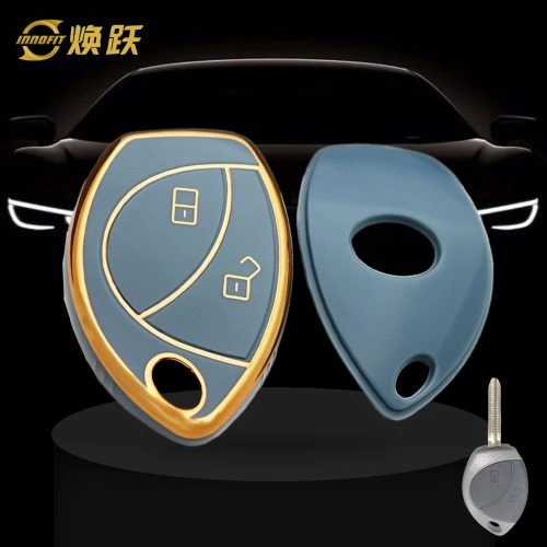 TOV2T1-Granny Grey-Gold Plating- Car Key Cover For Toyota