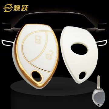 TOV2T1-White-Gold Plating- Car Key Cover For Toyota