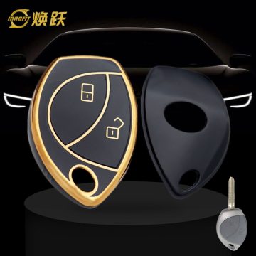 TOV2T1-Black-Gold Plating- Car Key Cover For Toyota