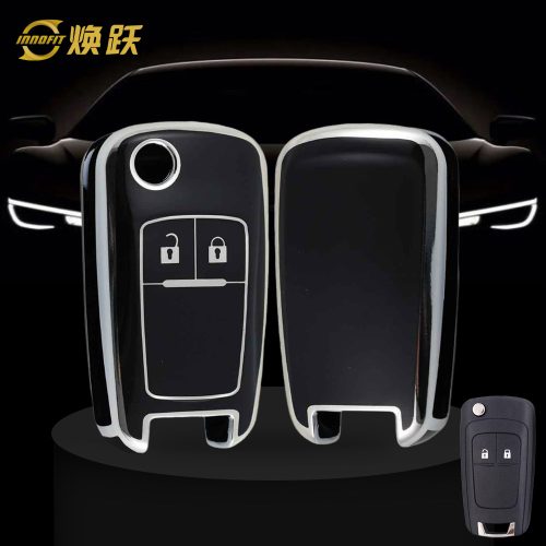 CED4T1-Schwarz-Silberbeschichtung- Autoschlüsselabdeckung für Chevrolet Opel GMC Holden