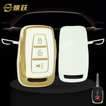 PRC1T1-White-Gold Plating- Car Key Cover For Proton
