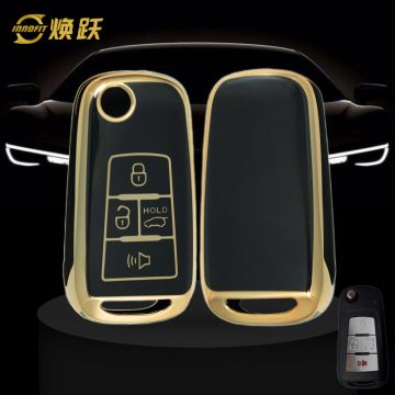 PRB2T1-Black-Gold Plating- Car Key Cover For Proton