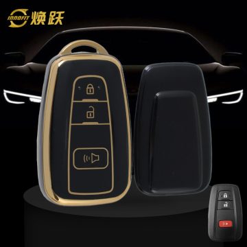 TOB8T1-Black-Gold Plating- Car Key Cover For Toyota