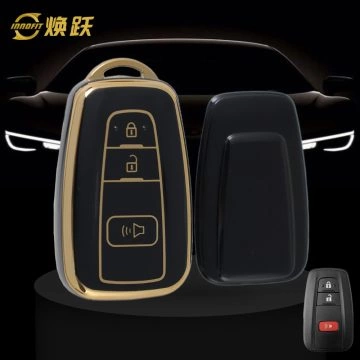 TOB8T1-Black-Gold Plating- Car Key Cover For Toyota