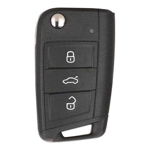 VOA1T1-Black Glue Style-Blue Plating- Car Key Cover For Volkswagen