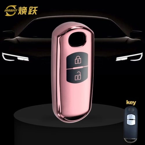 MAB2T1-Black Glue Style-Rose Gold Plating- Car Key Cover For Mazda