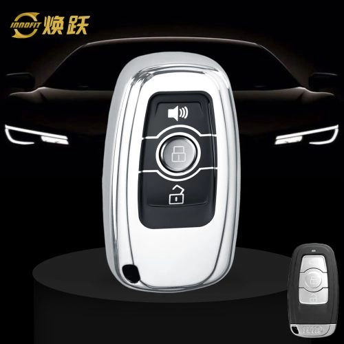 GRB1T1-Black Glue Style-Silver Plating- Car Key Cover For Great Wall Motor