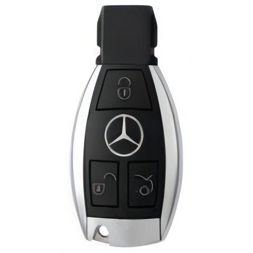 MEC1T1-Black Glue Style-Silver Plating- Car Key Cover For Mercedes-Benz