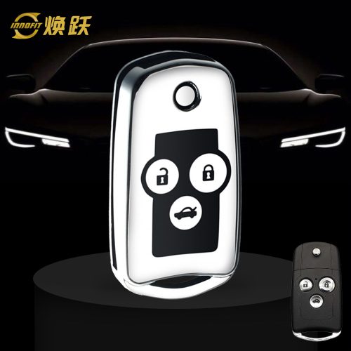 HOE1T1-Black Glue Style-Silver Plating- Car Key Cover For Honda