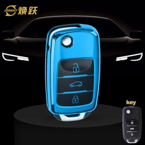 CHB1T1-Black Glue Style-Blue Plating- Car Key Cover For CHANGAN