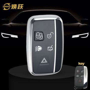 LAA1T1-Black Glue Style-Silver Plating- Car Key Cover For Landrover