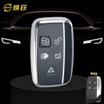 LAA1T1-Black Glue Style-Silver Plating- Car Key Cover For Landrover