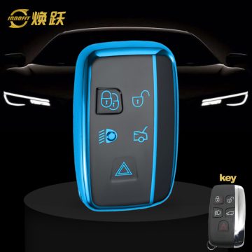 LAA1T1-Black Glue Style-Blue Plating- Car Key Cover For Landrover